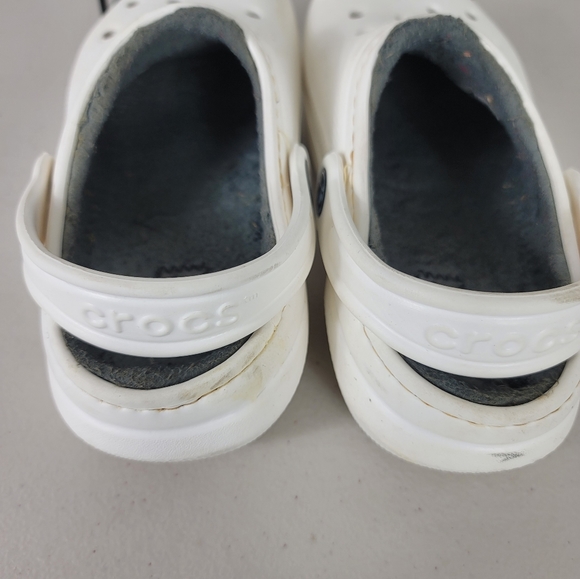 Crocs Mules Clogs sandals Boys  Sz J2 White - Picture 6 of 10